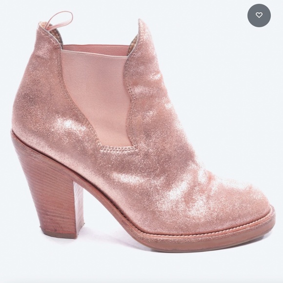 ACNE STUDIOS Rose Gold Metallic Chelsea Boots EUC/sz 37= US sz: 7 - Picture 4 of 14